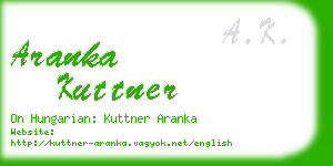 aranka kuttner business card